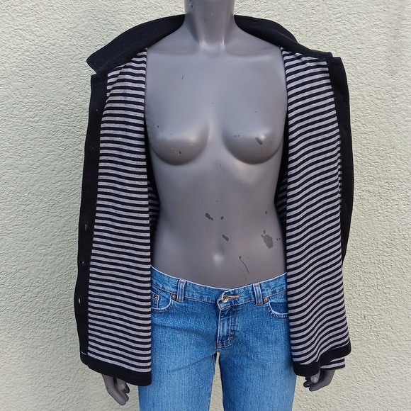 ERIKA II COLLECTION LADIES COTTON BLEND CARDIGAN W/STRIPED TRIM (RUSSIA) - Picture 4 of 17